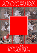 Cartes de No&euml;l avec D&eacute;corations Rustiques